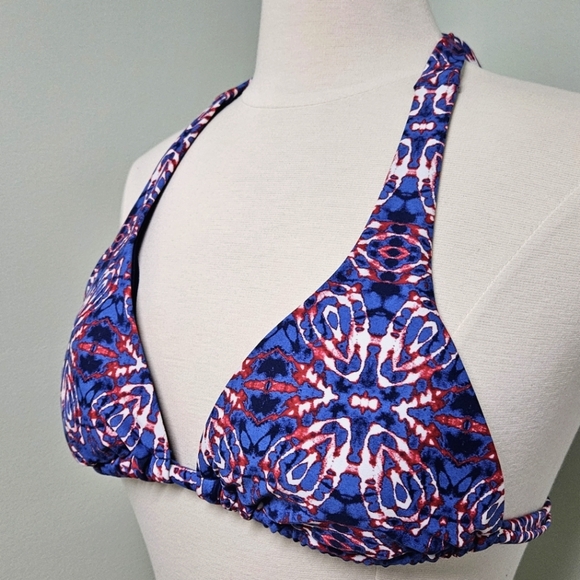 Converse One Star Swim Bikini Top Tie Dye Red White Blue - Picture 5 of 8